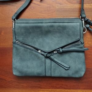 Women's Purse Gray suede material. Crossbody